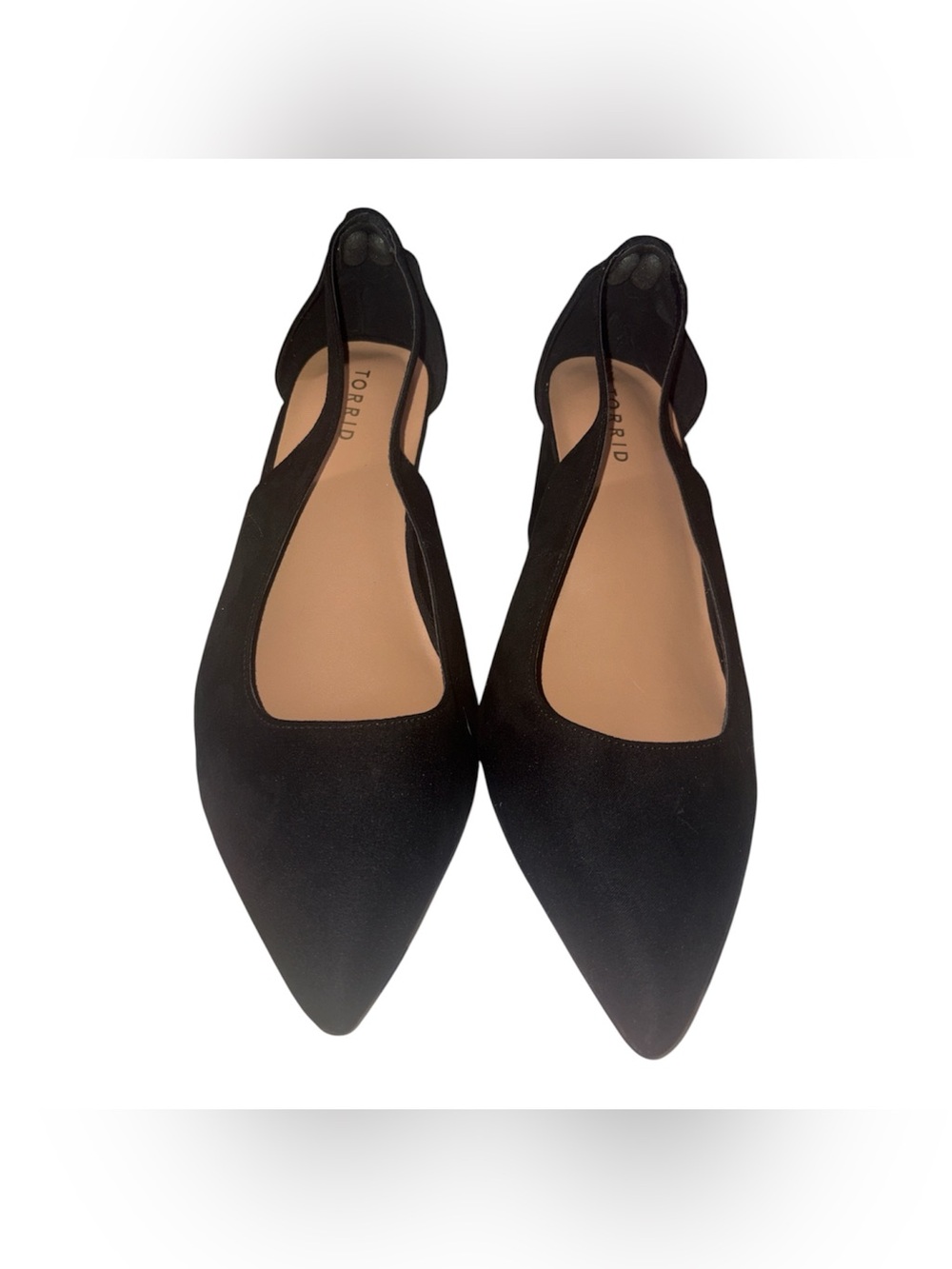 torrid Black Pointed D'Orsay Flats with Cutout Sides